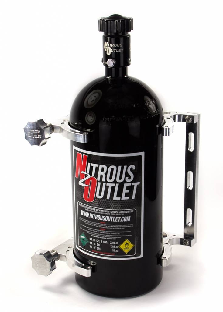 Single Billet Vertical Mount Nitrous Bottle Bracket 10lb/15lb Nitrous Outlet - Nitrous Outlet - 00-32017