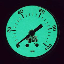 Load image into Gallery viewer, Luminescent Fuel Pressure Gauge Only No Fitting 0-100 PSI Nitrous Outlet - Nitrous Outlet - 00-63004