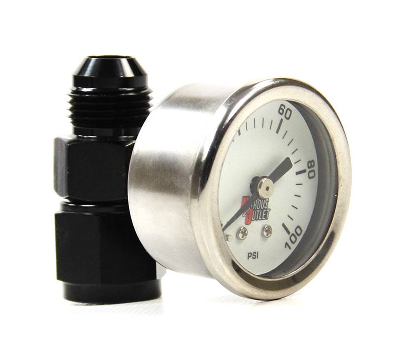 Luminescent Fuel Pressure Gauge Only No Fitting 0-100 PSI Nitrous Outlet - Nitrous Outlet - 00-63004