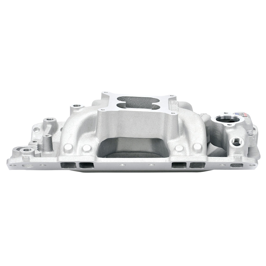 Performer RPM Small Block Chevy AIRGap Intake Manifold, Chrome Plasma