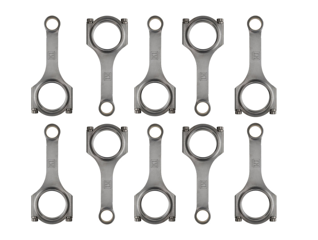 K1 Technologies Chrysler Gen 2 Viper Connecting Rod Set, 6.123 in. Length, 0.927 in. Pin, 2.250 in. Journal, 7/16 in. ARP 2000 Bolts, Forged 4340 Steel, H-Beam, Set of 10. - 007AQ25612