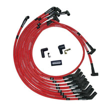 Load image into Gallery viewer, Moroso SB Ford 351W 135 Deg Plug Boots HEI Sleeved Ultra Spark Plug Wire Set - Red - Moroso - 52572