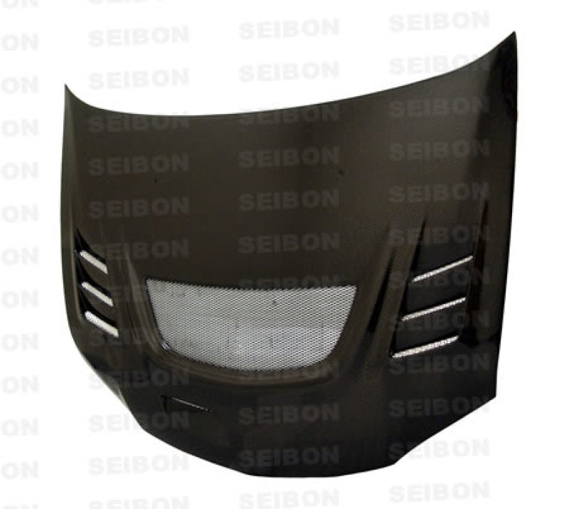 CW-style carbon fiber hood for 2003-2006 Mitsubishi Lancer EVO - Seibon Carbon - HD0305MITEVO8-CW