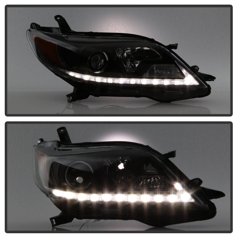 Spyder Signature) Projector Headlights - DRL LED - Black 2011-2014