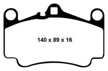 Load image into Gallery viewer, Yellowstuff Street And Track Brake Pads; FMSI Front Pad Design-D916; 2002-2004 Porsche 911 - EBC - DP41515R
