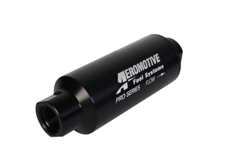Aeromotive Pro-Series In-Line Filter - AN-12 - 40 Micron SS Element - Nickel Chrome Finish - Aeromotive Fuel System - 12342