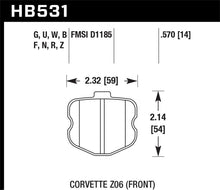 Load image into Gallery viewer, Disc Brake Pad Set ER-1 Disc Brake Pad, 0.570 Thickness, Front, -    - Hawk Performance - HB531D.570