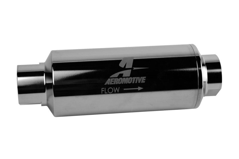 Aeromotive Pro-Series In-Line Filter - AN-12 - 40 Micron SS Element - Nickel Chrome Finish - Aeromotive Fuel System - 12342