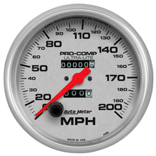 Load image into Gallery viewer, GAUGE; SPEEDOMETER; 5in.; 200MPH; MECHANICAL; ULTRA-LITE - AutoMeter - 4496