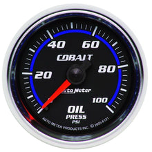 Load image into Gallery viewer, GAUGE; OIL PRESSURE; 2 1/16in.; 100PSI; MECHANICAL; COBALT - AutoMeter - 6121