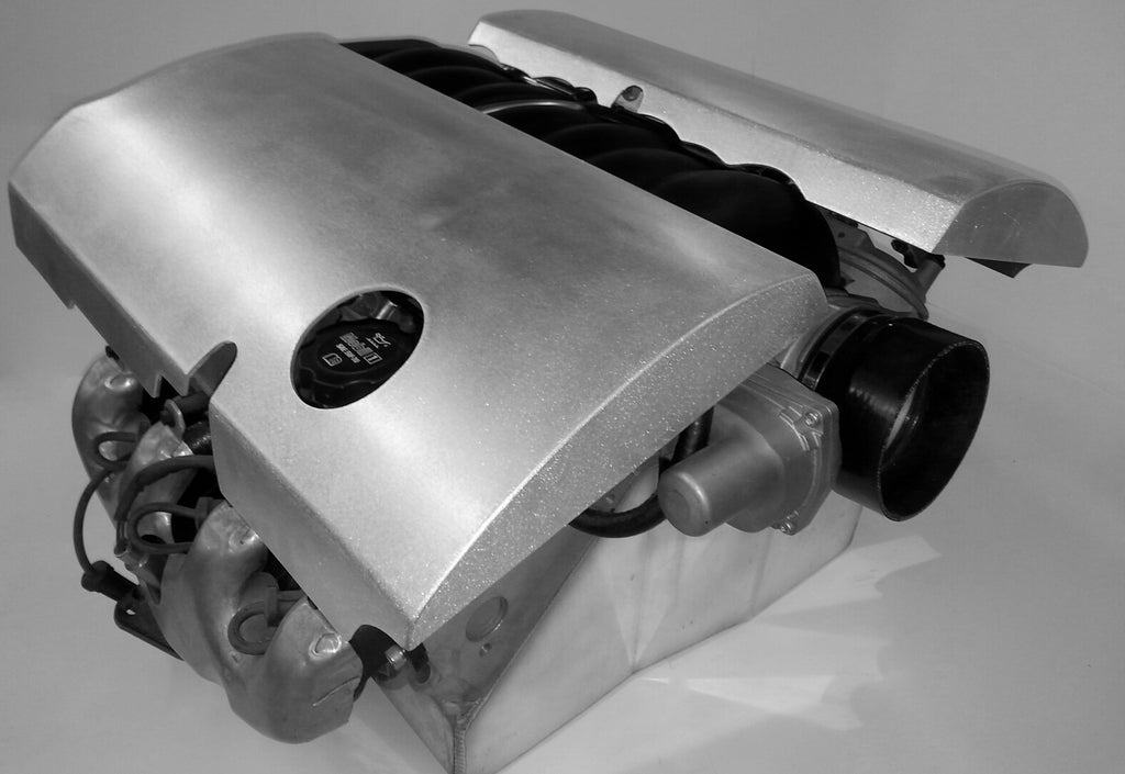 2013-15 Camaro V8 Engine Covers Bare Aluminum - Roto-Fab - 10164064