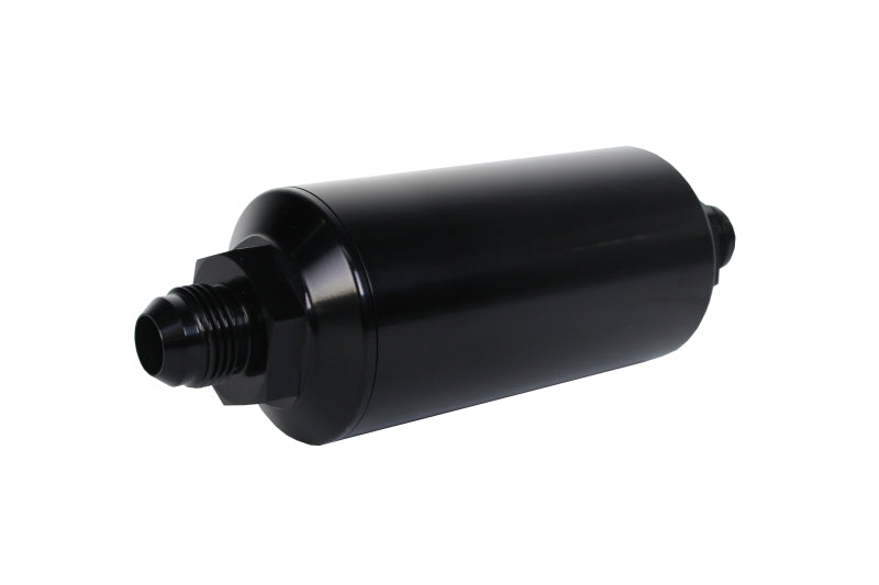 Aeromotive In-Line Filter - (AN -8 Male) 10 Micron Fabric Element Bright Dip Black Finish - Aeromotive Fuel System - 12377