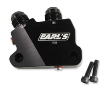 Load image into Gallery viewer, Engine Oil Cooler Adapter, Side Mount, Incl. O-Ring Seal/Hardware, -10AN Male Port, - Earl&#39;s Performance - 1126ERL