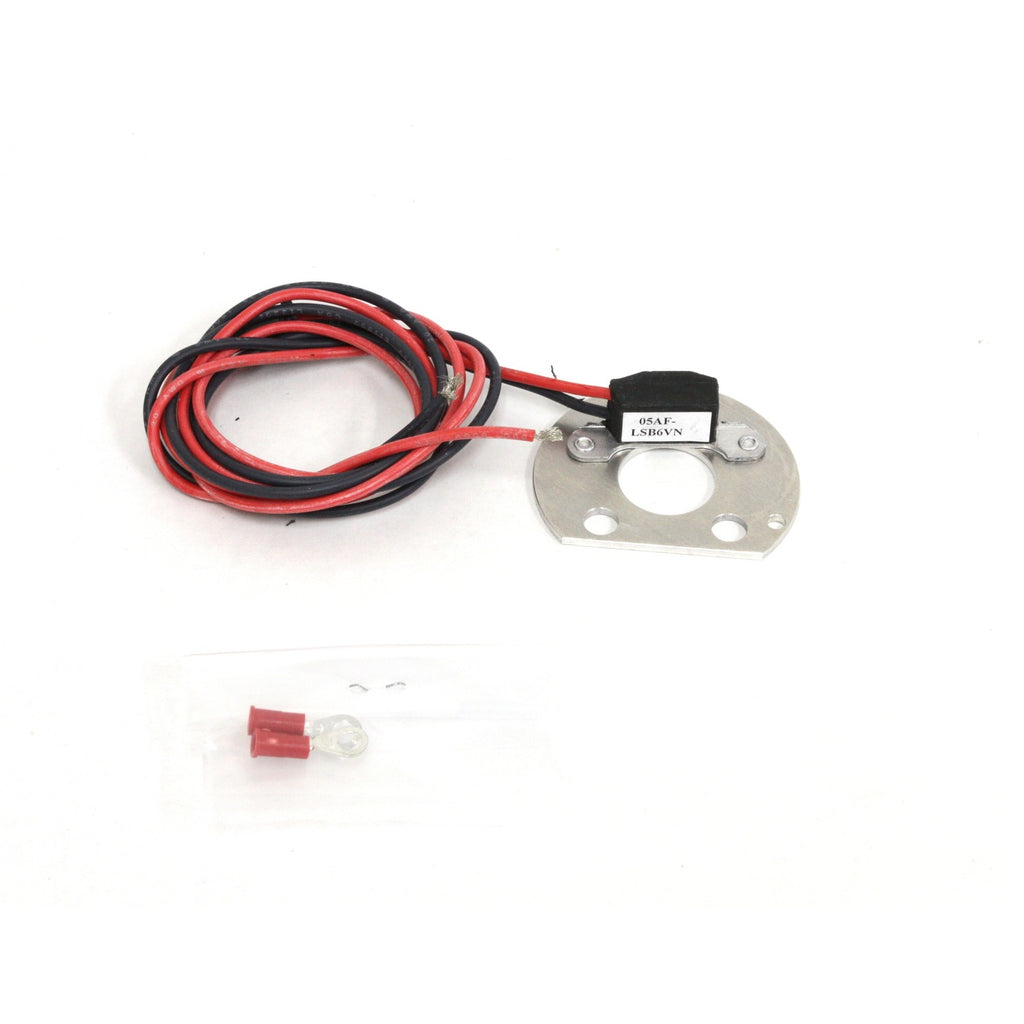 PERTRONIX IGNITOR KIT FOR ORIGINAL DELCO DISTRIBUTORS. 6-CYLINDER, SINGLE POINT, 6-VOLT NEGATIVE GROUND. LOBE SENSOR MODULE WHICH DOES NOT REQUIRE A MAGNET SLEEVE. - Pertronix - 1168LSN6