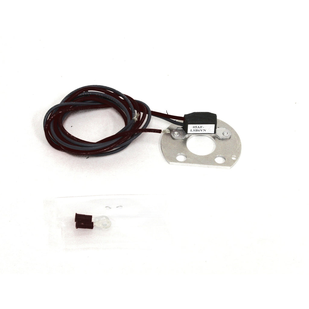 PERTRONIX IGNITOR KIT FOR ORIGINAL DELCO DISTRIBUTORS. 6-CYLINDER, SINGLE POINT, 12-VOLT POSITIVE GROUND. LOBE SENSOR MODULE WHICH DOES NOT REQUIRE A MAGNET SLEEVE. - Pertronix - 1168LSP12