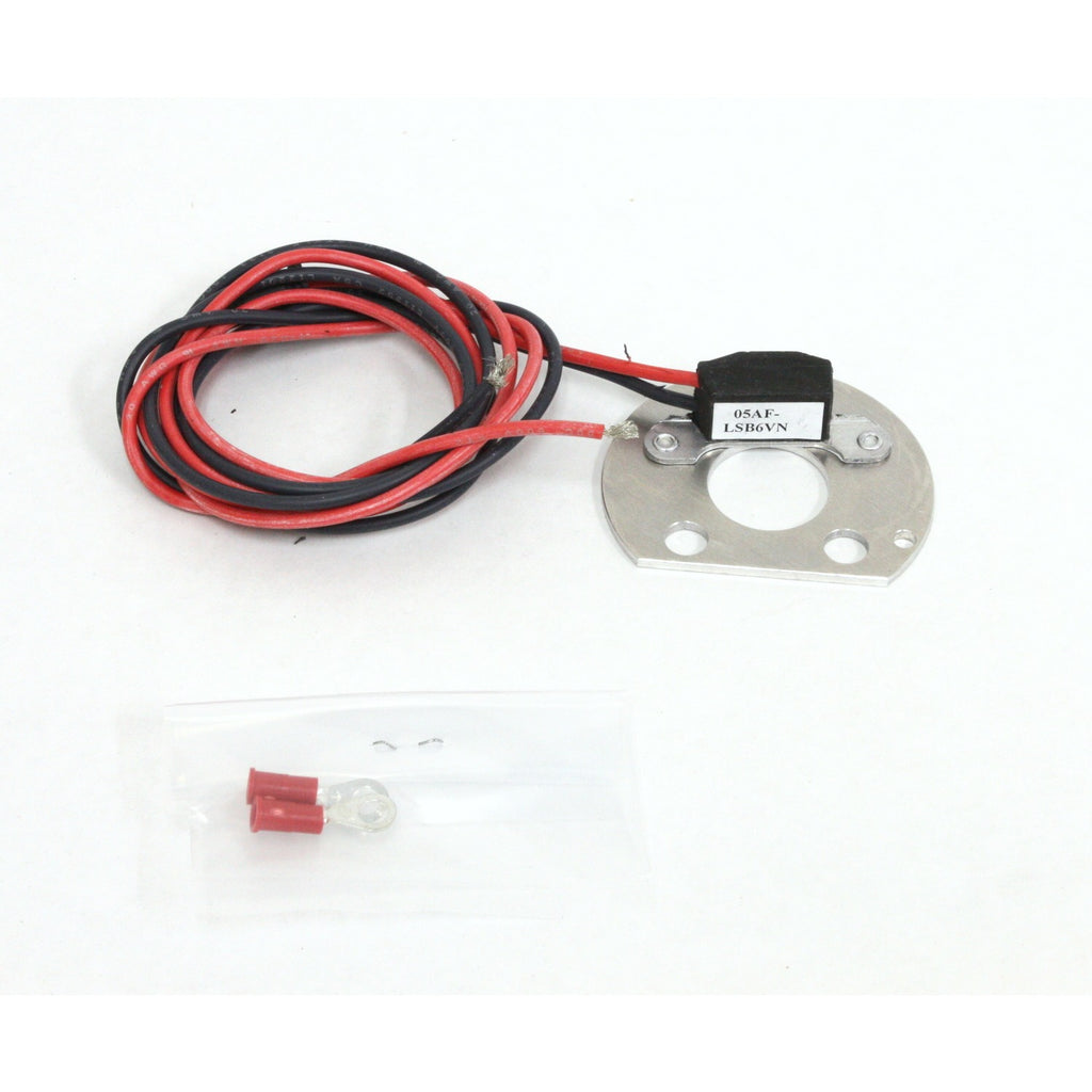 PERTRONIX IGNITOR KIT FOR ORIGINAL DELCO DISTRIBUTORS. 6-CYLINDER, SINGLE POINT, 12-VOLT NEGATIVE GROUND. LOBE SENSOR MODULE WHICH DOES NOT REQUIRE A MAGNET SLEEVE. - Pertronix - 1168LS