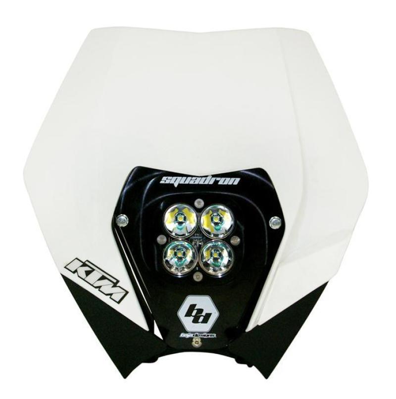 Baja Designs 08-13 KTM Headlight Kit AC w/ Headlight Shell White Squadron Sport - Baja Designs - 557061AC