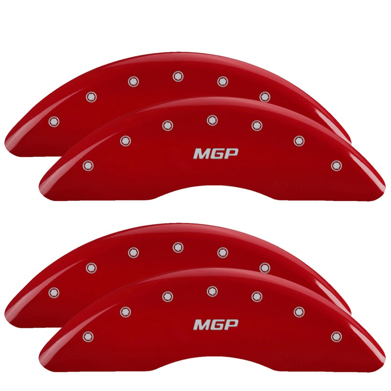 Set of 4: Red finish, Silver MGP - MGP Caliper Covers - 14258SMGPRD