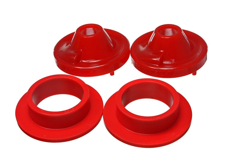 Coil Spring Isolator Set; Red; Rear; - Energy Suspension - 2.6117R