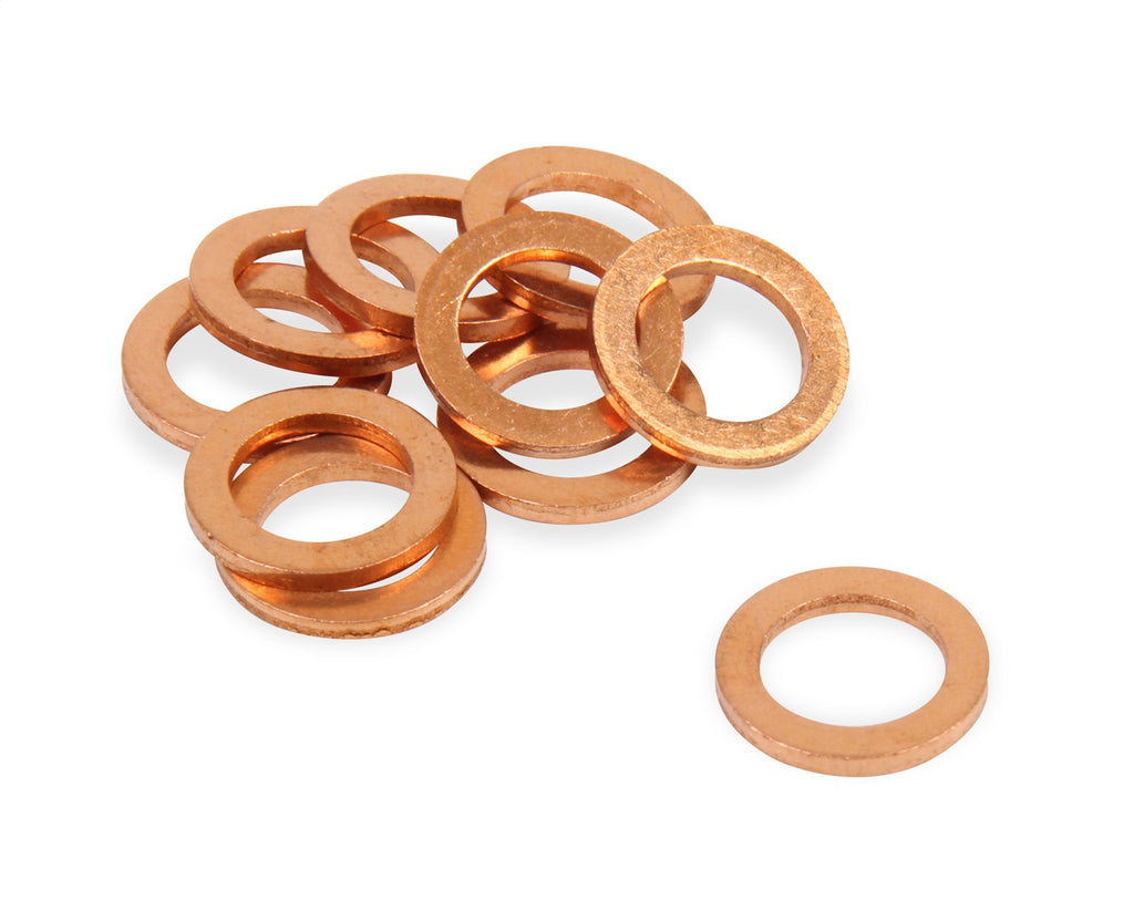 AN 901 Copper Crush Washer, Fitting Size: 10mm, I.D.: 10mm, 10 pc., Bagged Packaging, - Earl's Performance - 177101ERL