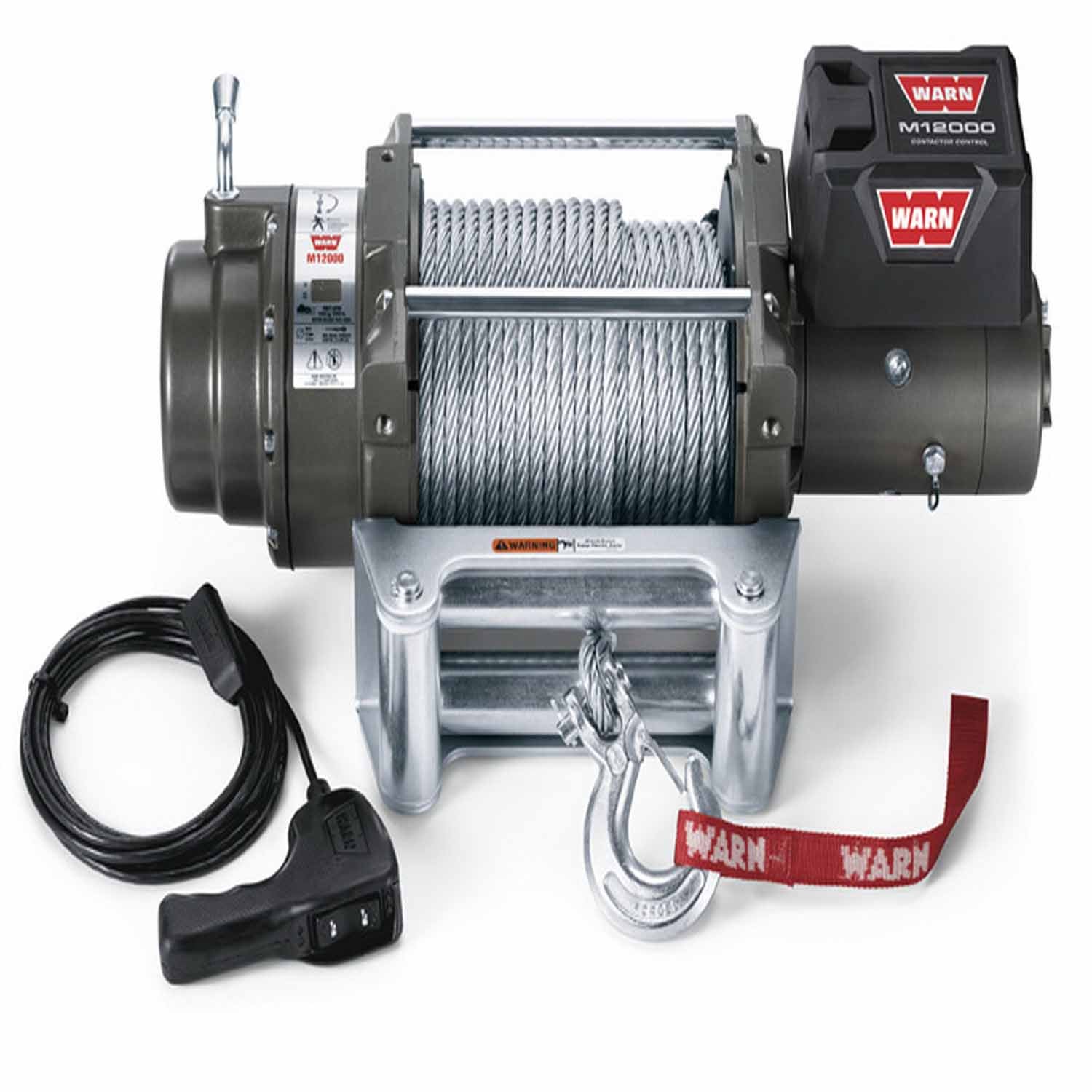 Winch Vehicle Mounted, Vehicle Recovery Winch, 12 Volt Electric, 12000