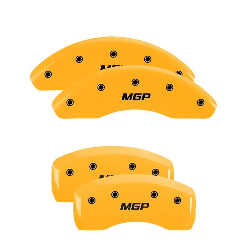 Set of 4: Yellow finish, Black MGP - MGP Caliper Covers - 49007SMGPYL