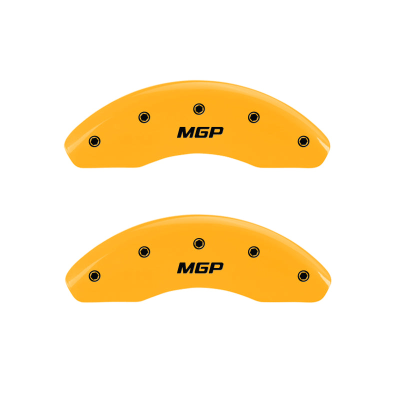 Set of 4: Yellow finish, Black MGP - MGP Caliper Covers - 49009SMGPYL
