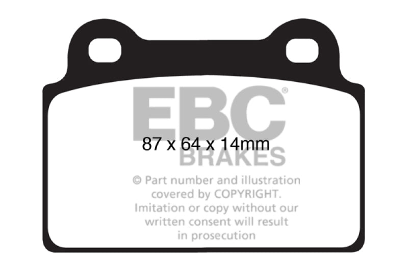 Redstuff Ceramic Low Dust Brake Pads; 2015 Mitsubishi Lancer - EBC - DP31985C
