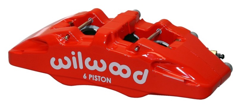 Wilwood Caliper-Forged Dynapro 6 5.25in Mount-Red-L/H 1.38/1.00/1.00in Pistons .81in Disc - Wilwood - 120-13439-RD