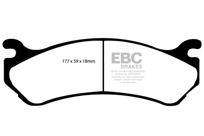 Yellowstuff Street And Track Brake Pads; 2002 Cadillac Escalade - EBC - DP41304R