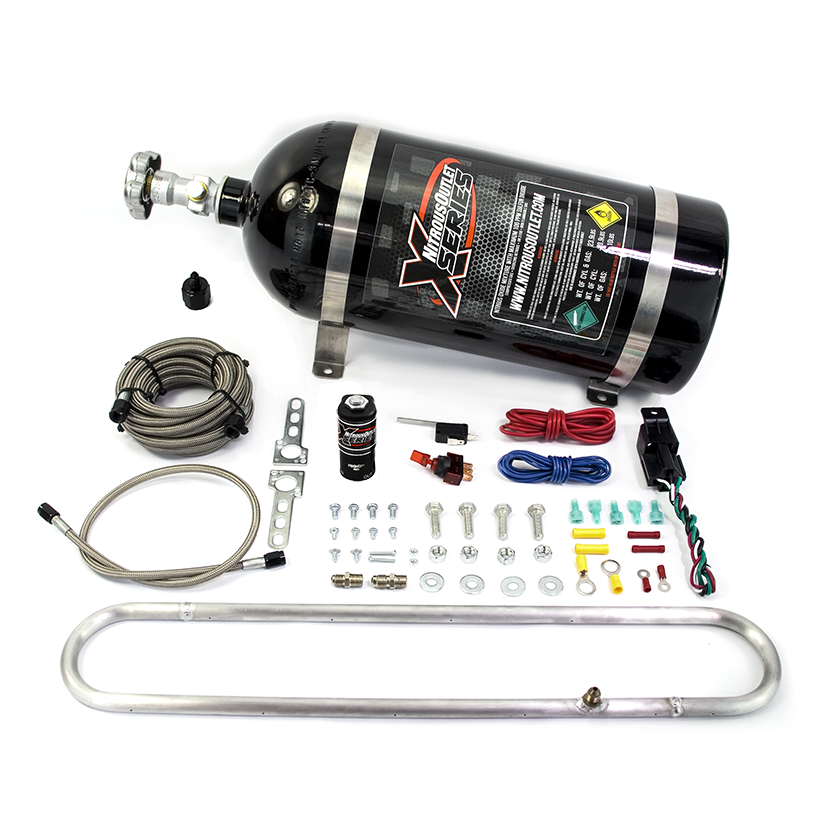 X-Series Universal Intercooler System 10lb Bottle Nitrous Outlet - Nitrous Outlet - 22-87000-10