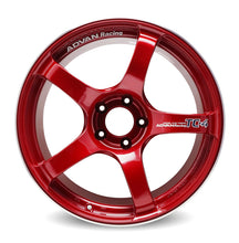 Load image into Gallery viewer, Advan TC4 18x9.5 +45 5-120 Racing Candy Red &amp; Ring Wheel - Advan - YAD8J45WCRR