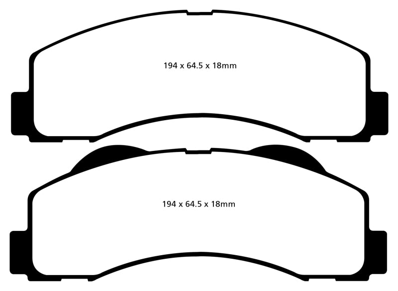 Yellowstuff Street And Track Brake Pads; 2010-2015 Ford Expedition - EBC - DP41855R
