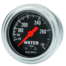 Load image into Gallery viewer, GAUGE; WATER TEMP; 2 1/16in.; 140-280deg.F; MECHANICAL; TRADITIONAL CHROME - AutoMeter - 2431