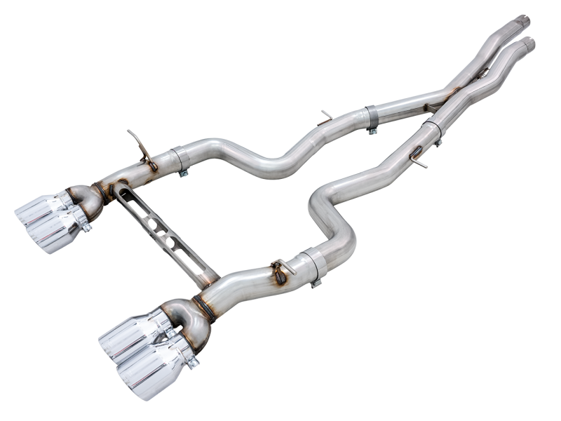 AWE Tuning BMW F8X M3/M4 Track Edition Catback Exhaust - Chrome Silver Tips - AWE Tuning - 3020-42082