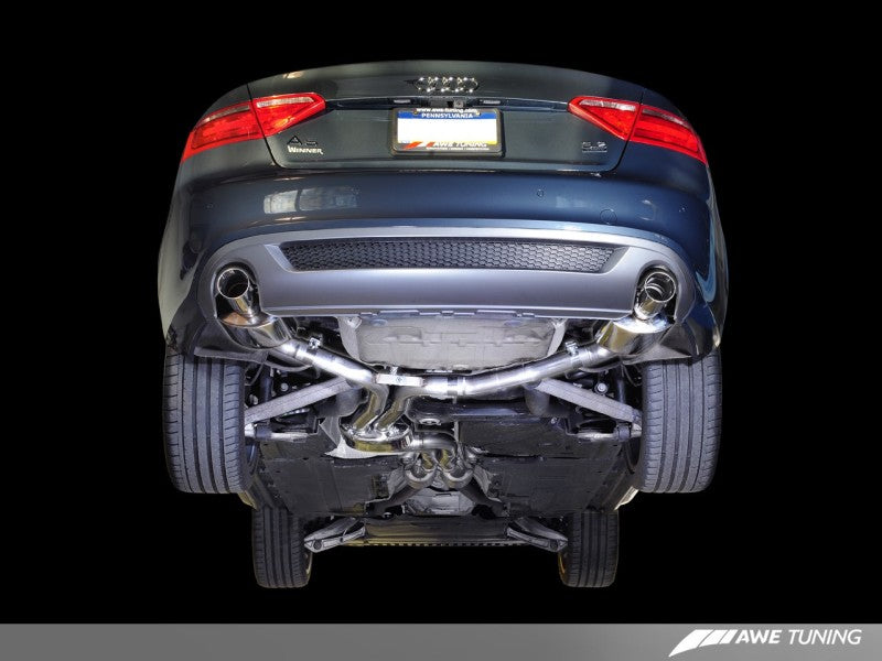 AWE Tuning Audi B8 A5 3.2L Touring Edition Exhaust System - Dual 3.5in Polished Silver Tips - AWE Tuning - 3015-32024