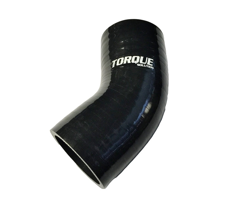 Torque Solution 45 Degree Silicone Elbow: 2 inch Black Universal - Torque Solution - TS-CPLR-45D2BK