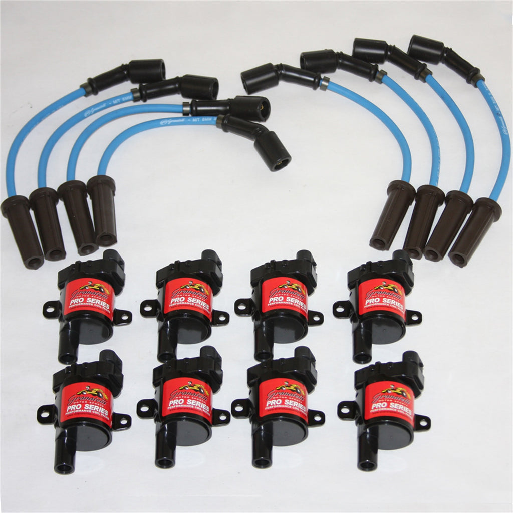 Direct Ignition Coil, Cylindrical, w/High Performance Wires, - Granatelli Motorsports - 28-1680KIT