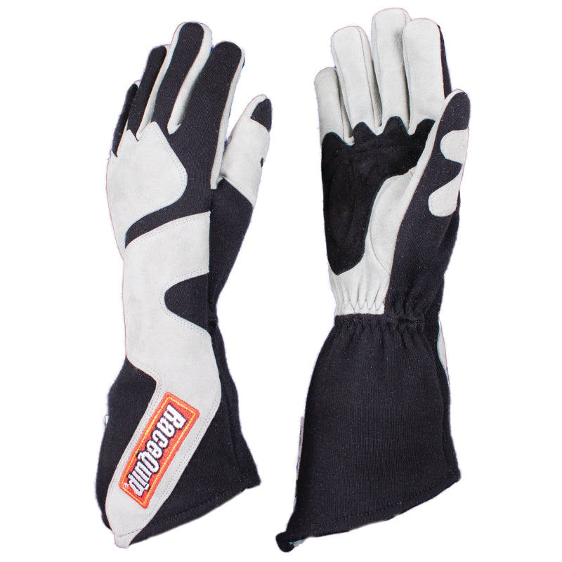 RaceQuip SFI-5 Gray/Black 2XL Long Angle Cut Glove - Racequip - 358607