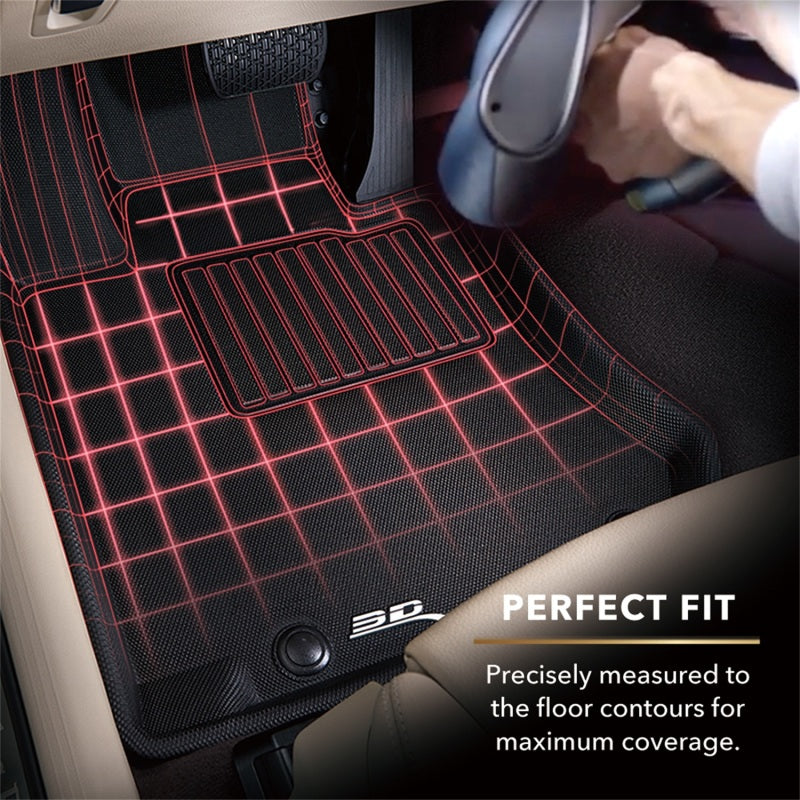 3D MAXpider 2020+ Kia K5 FWD Kagu 2nd Row Floormats - Black - 3D MAXpider - L1HY10321509
