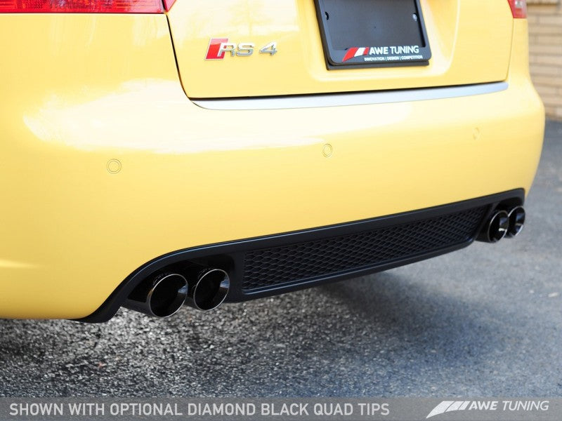 AWE Tuning Audi B7 RS4 Track Edition Exhaust - Diamond Black Tips - AWE Tuning - 3020-43018