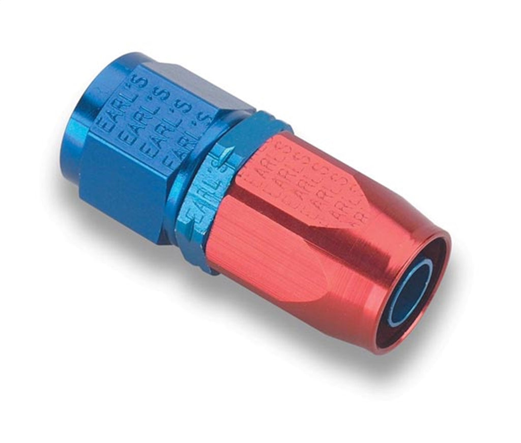 Swivel-Seal™ Straight AN Hose End, Fitting Size: -12AN Female, Hose End Size: -12AN, Anodized Red/Blue, Aluminum, Bagged Packaging, - Earl's Performance - 800112ERL