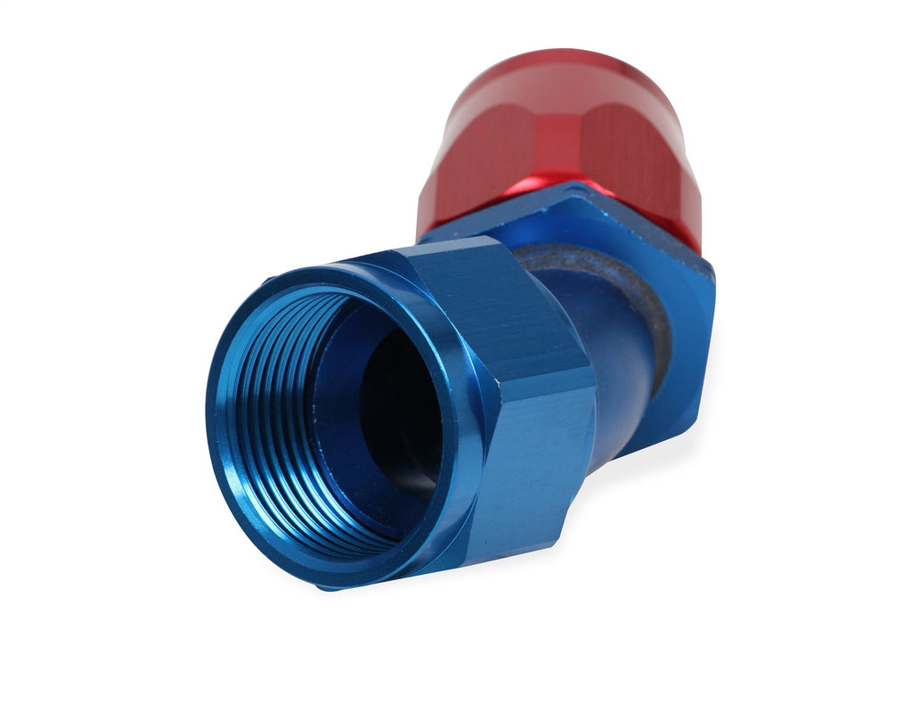 Swivel-Seal™ 45 Deg. AN Hose End, Fitting Size: -16AN Female, Hose End Size: -16AN, Anodized Red/Blue, Aluminum, Bagged Packaging, - Earl's Performance - 804616ERL