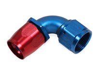 Load image into Gallery viewer, Swivel-Seal™ 90 Deg. AN Hose End, Fitting Size: -16AN Female, Hose End Size: -16AN, Anodized Red/Blue, Aluminum, Bagged Packaging, - Earl&#39;s Performance - 809116ERL
