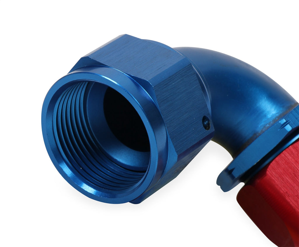 Swivel-Seal™ 90 Deg. AN Hose End, Fitting Size: -16AN Female, Hose End Size: -16AN, Anodized Red/Blue, Aluminum, Bagged Packaging, - Earl's Performance - 809116ERL