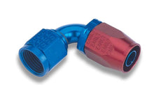 Load image into Gallery viewer, Swivel-Seal™ 90 Deg. AN Hose End, Fitting Size: -10AN Female, Hose End Size: -10AN, Anodized Red/Blue, Aluminum, Bagged Packaging, - Earl&#39;s Performance - 809110ERL
