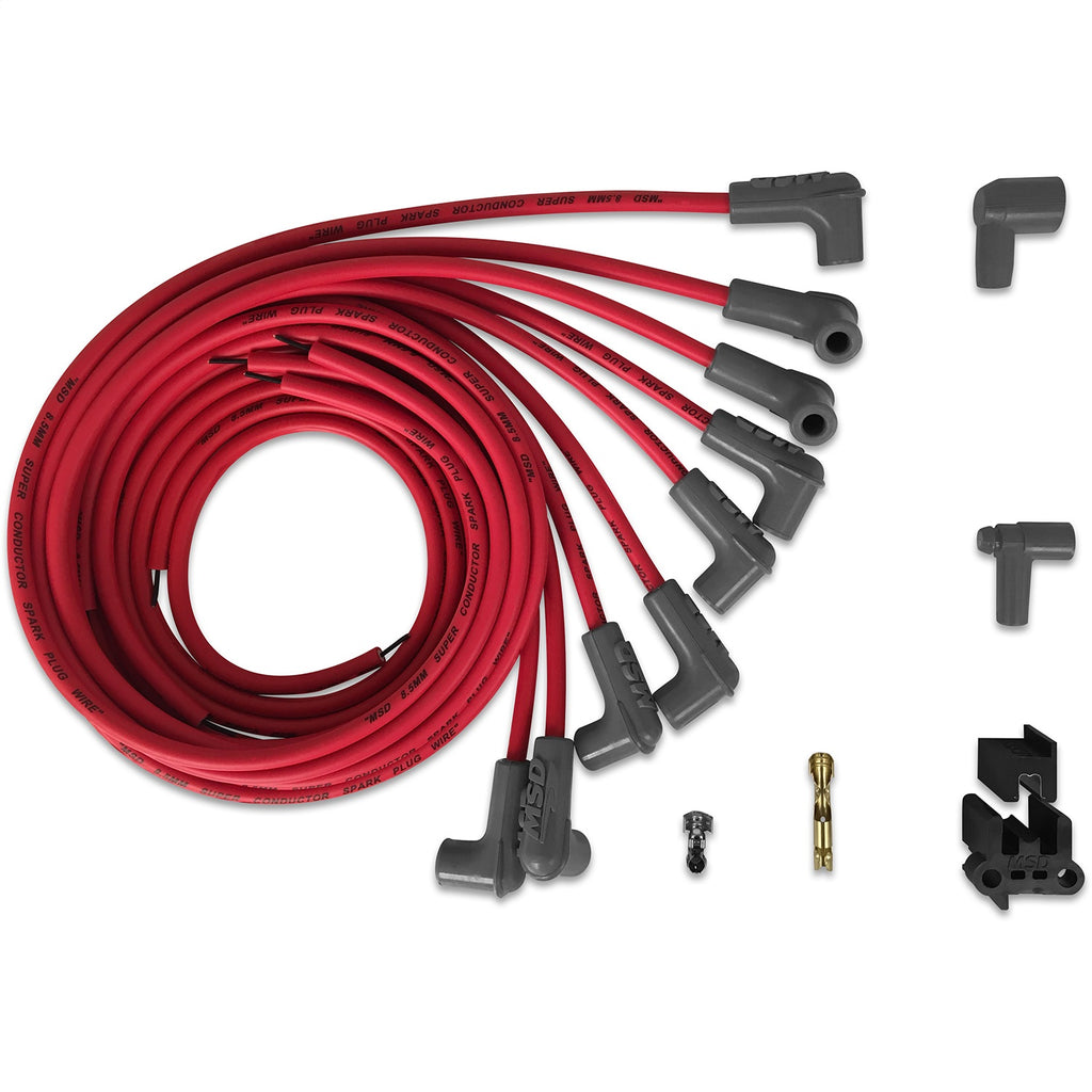 Universal Spark Plug Wire Set, Red Super Conductor, 8.5mm, Fits 8