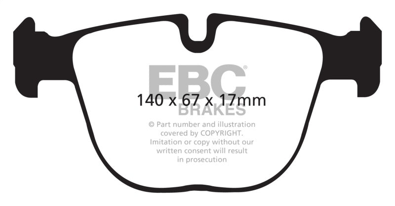 Redstuff Ceramic Low Dust Brake Pads; 2010-2018 BMW X6 - EBC - DP32008C