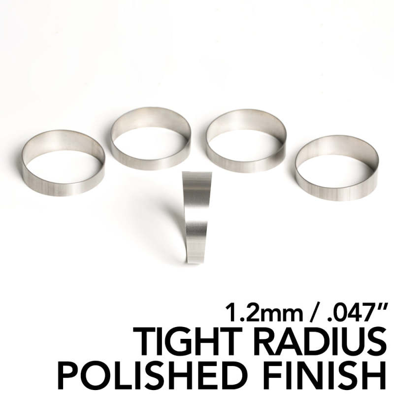 Ticon Industries 2.5in 45 Degree 1.26D CLR 1.2mm/.047in Wall Titanium Pie Cuts - Polished (5pk) - Ticon - 109-06301-2014