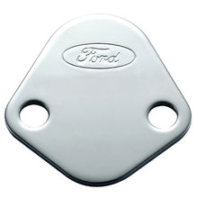 Load image into Gallery viewer, Ford Racing Ford Logo Fuel Pump Blockoff Plate - Chrome    - Ford Performance Parts - 302-290